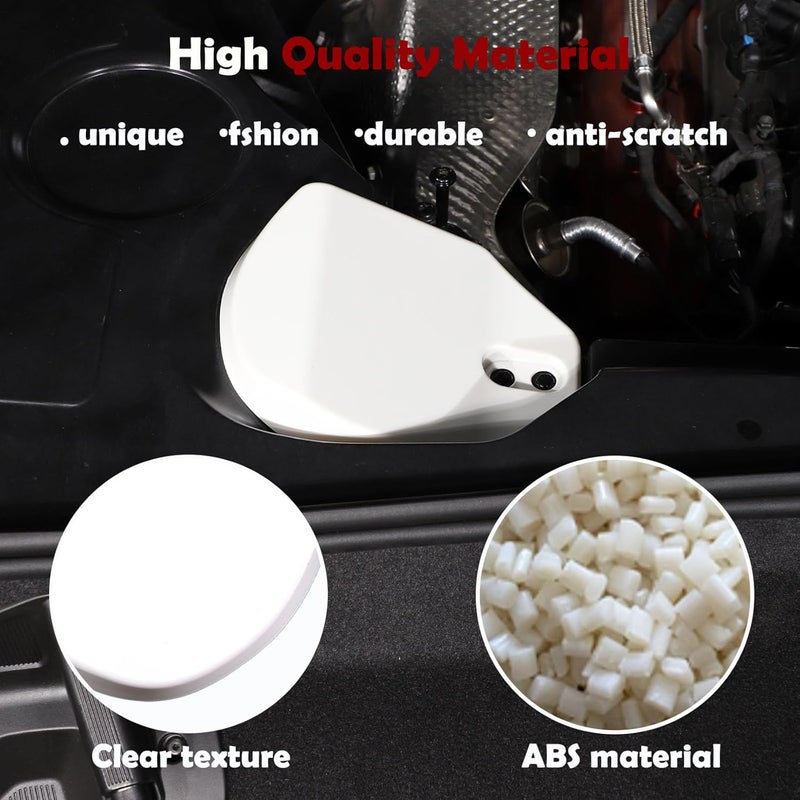 CHEAYAR Rear Strut Tower Covers Compatible with Chevrolet Corvette C8 2020-2023, ABS Plastic Engine Bay Shock Protection Panel Cover Trim, 2pcs C8 Accessories (White) - Image 4